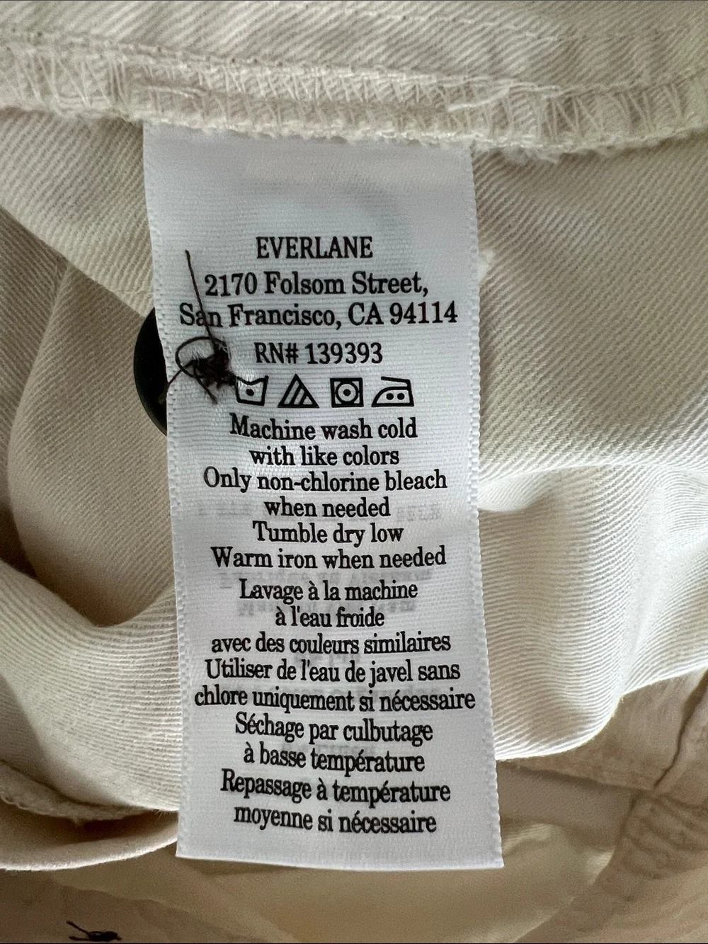 New Everlane THE FATIGUE BARREL PANT in Birch Size 0